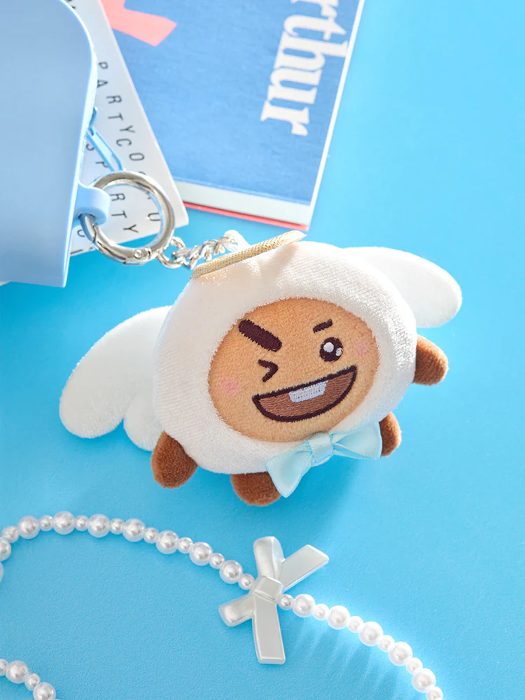 BT21 Angel & Villain Angel Plush Keyring - Image 4