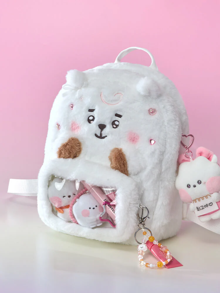 BT21 BABY Ribboned U Clear Pocket Plush Backpack - Image 10