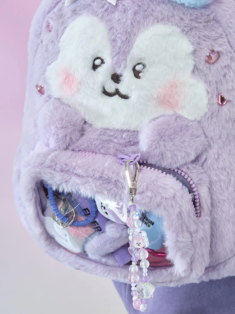 BT21 BABY Ribboned U Clear Pocket Plush Backpack - Image 26