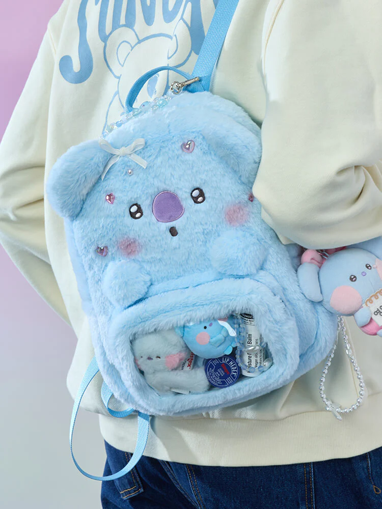 BT21 BABY Ribboned U Clear Pocket Plush Backpack - Image 35