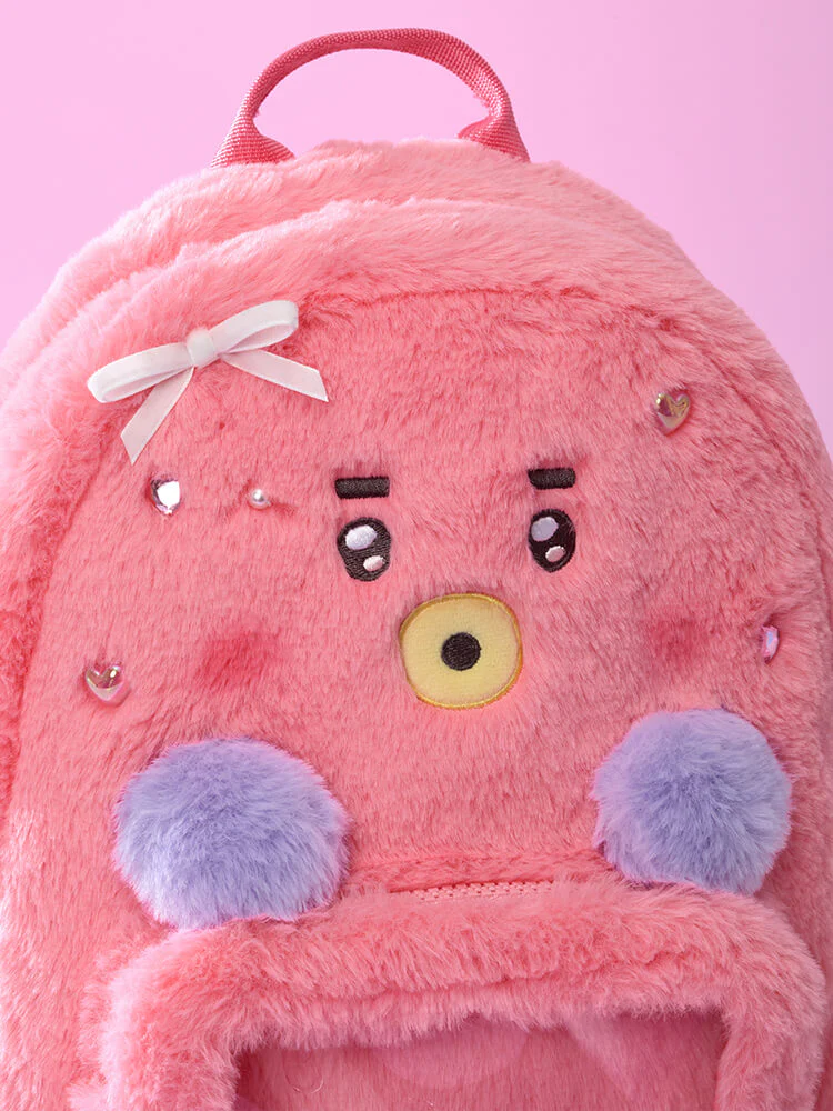 BT21 BABY Ribboned U Clear Pocket Plush Backpack - Image 4