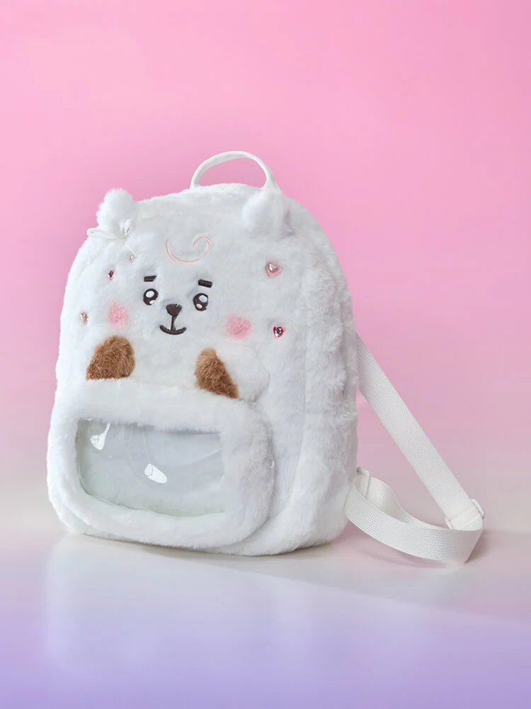 BT21 BABY Ribboned U Clear Pocket Plush Backpack - Image 7