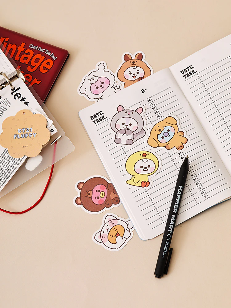 BT21 Fluffy Baby Sticker Set (7 pcs) - Image 4