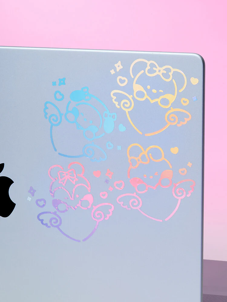 BT21 minini Ribboned U Hologram Sticker - Image 3