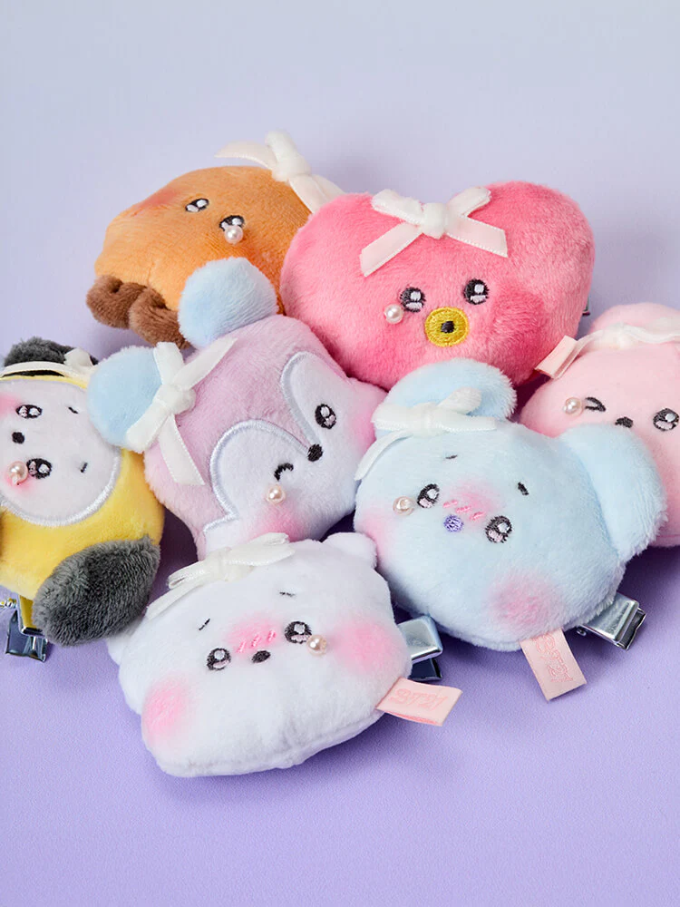 BT21 minini Ribboned U Random Plush Hair Clip (7 Types) - Image 3