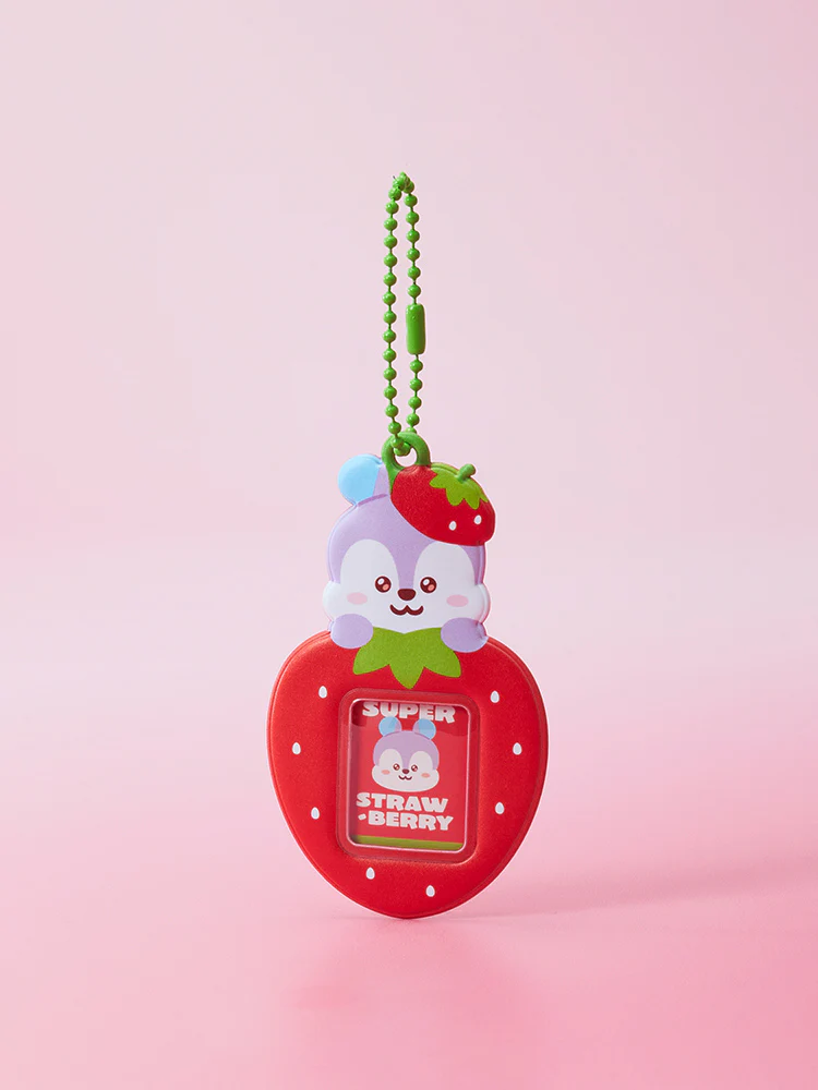 BT21 Strawberry Party PVC Mini Photo Holder Keyring - Image 11