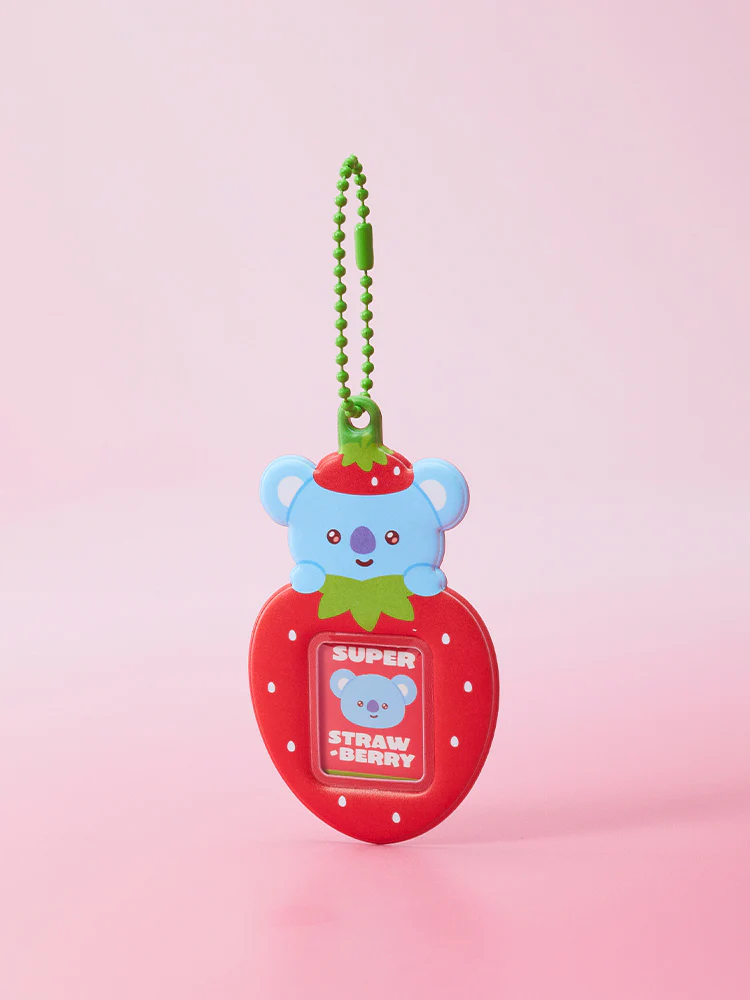 BT21 Strawberry Party PVC Mini Photo Holder Keyring - Image 13