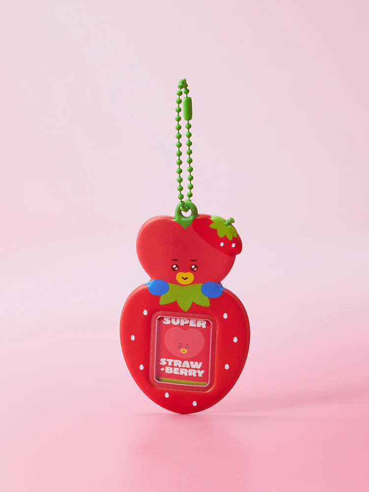 BT21 Strawberry Party PVC Mini Photo Holder Keyring - Image 7