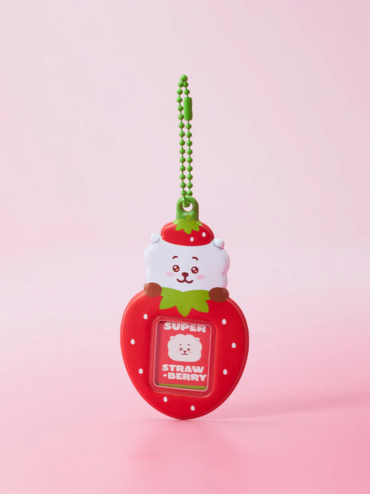 BT21 Strawberry Party PVC Mini Photo Holder Keyring - Image 8