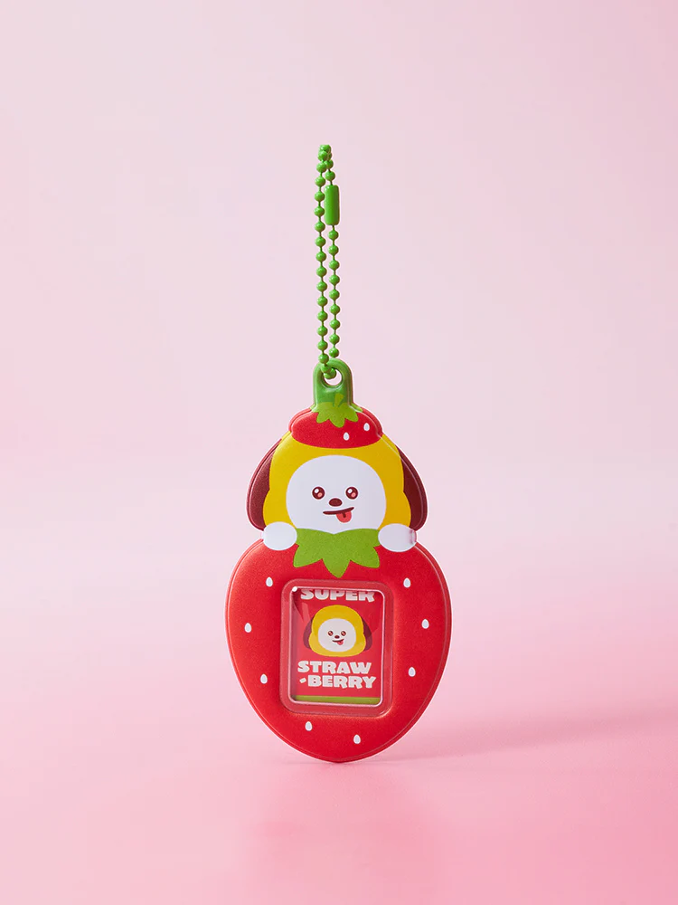 BT21 Strawberry Party PVC Mini Photo Holder Keyring - Image 9