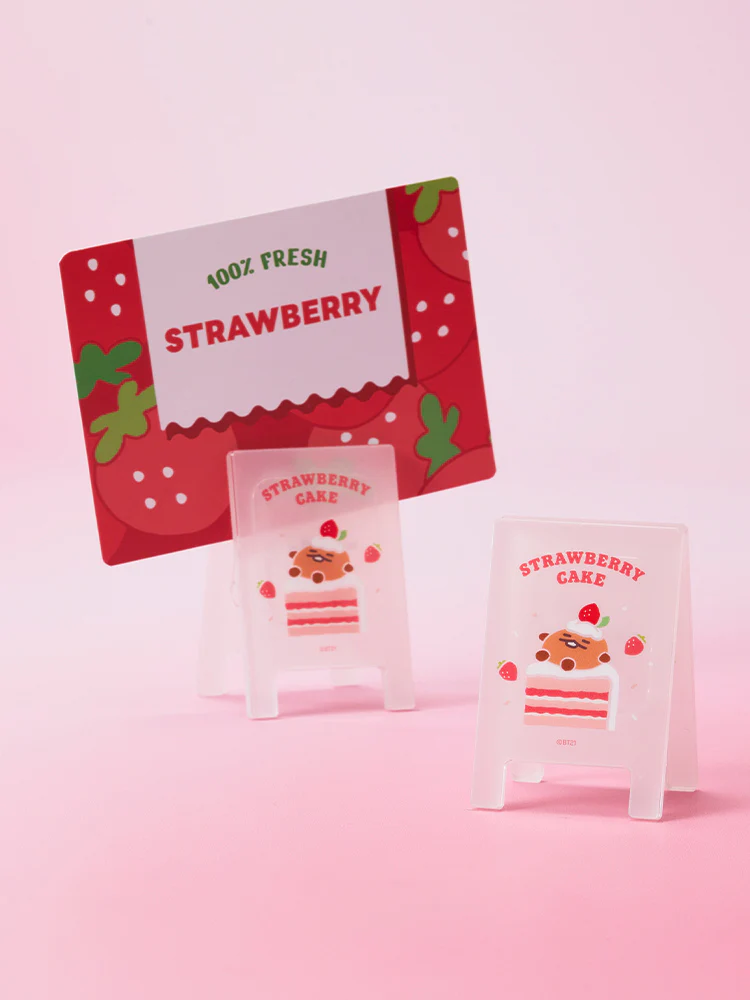 BT21 Strawberry Party Random Acrylic Clips (8 Types) - Image 9