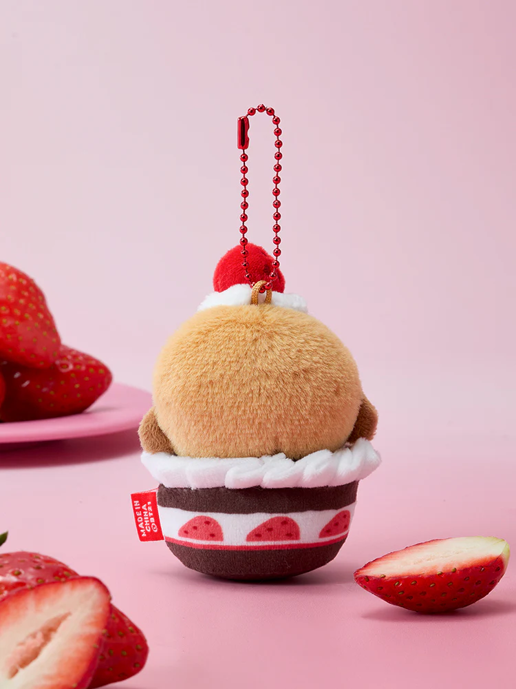 BT21 Strawberry Party Strawberry Tart Plush Keyring - Image 28