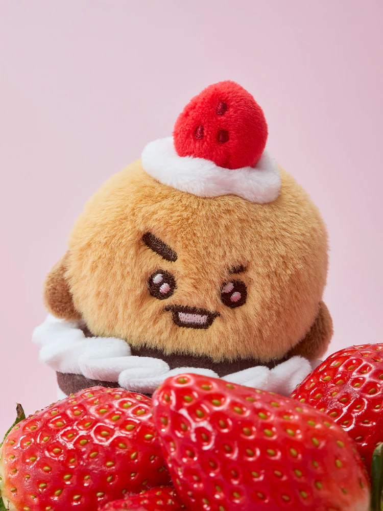 BT21 Strawberry Party Strawberry Tart Plush Keyring - Image 29