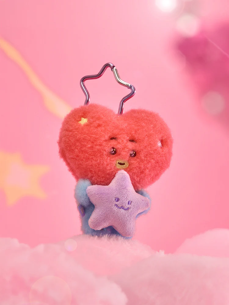 BT21 The Journey Purple Star Plush Keyring - Image 4