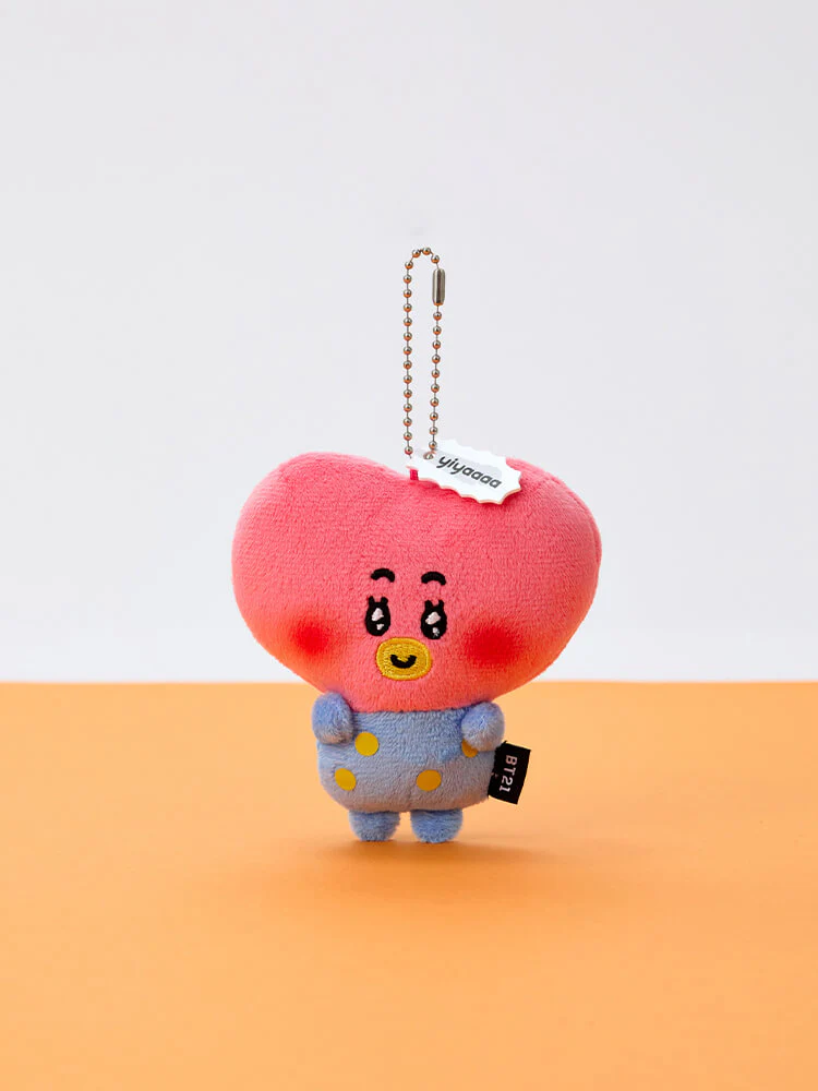 BT21 Today's Face Heartbeat Plush Keyring - Image 2