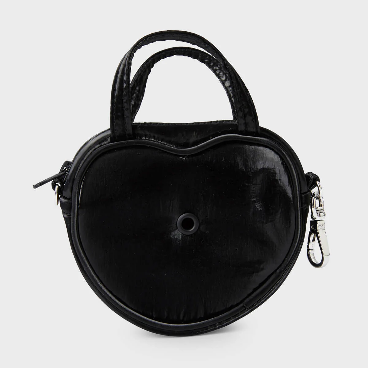COLLER Mini Apple Keyring Pouch Onyx Black