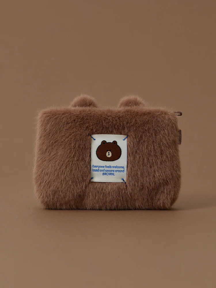 LINE FRIENDS HUG BROWN 3 Card Case - Image 3