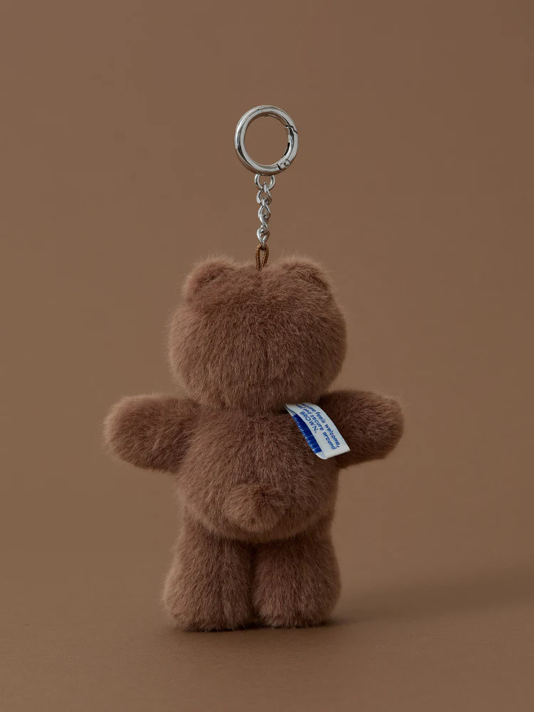 LINE FRIENDS HUG BROWN 3 Plush Keyring - Image 3