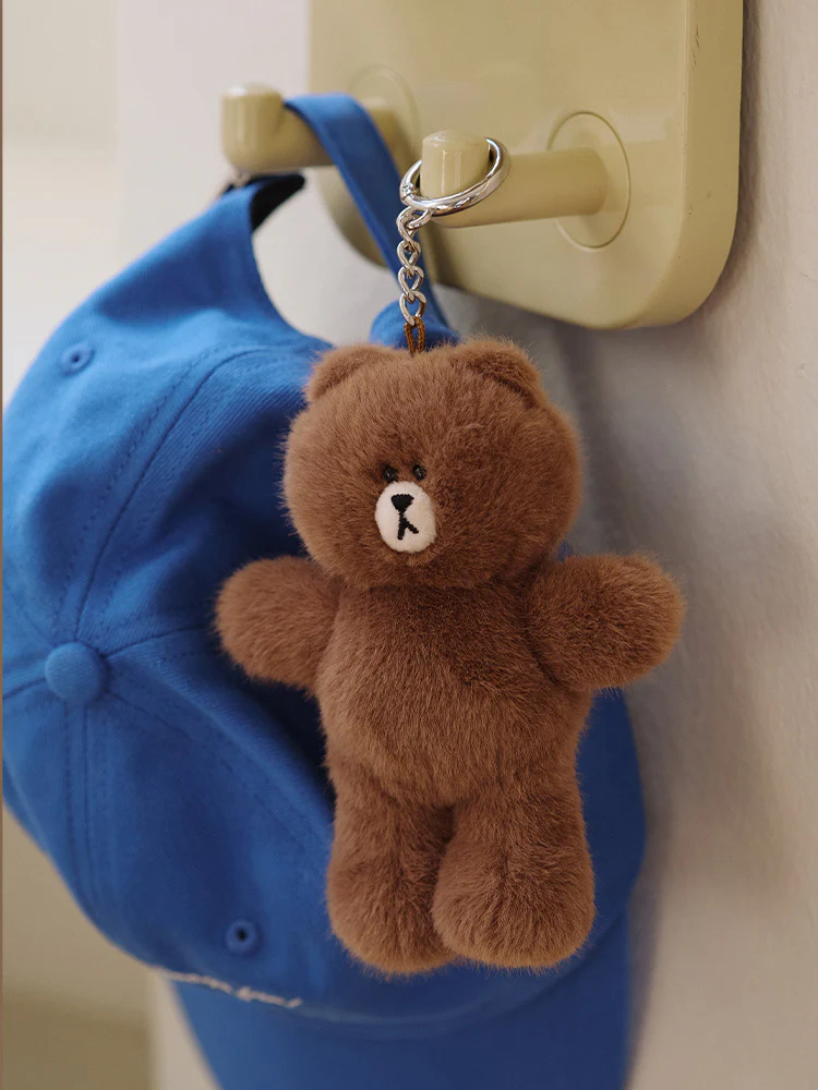 LINE FRIENDS HUG BROWN 3 Plush Keyring - Image 4