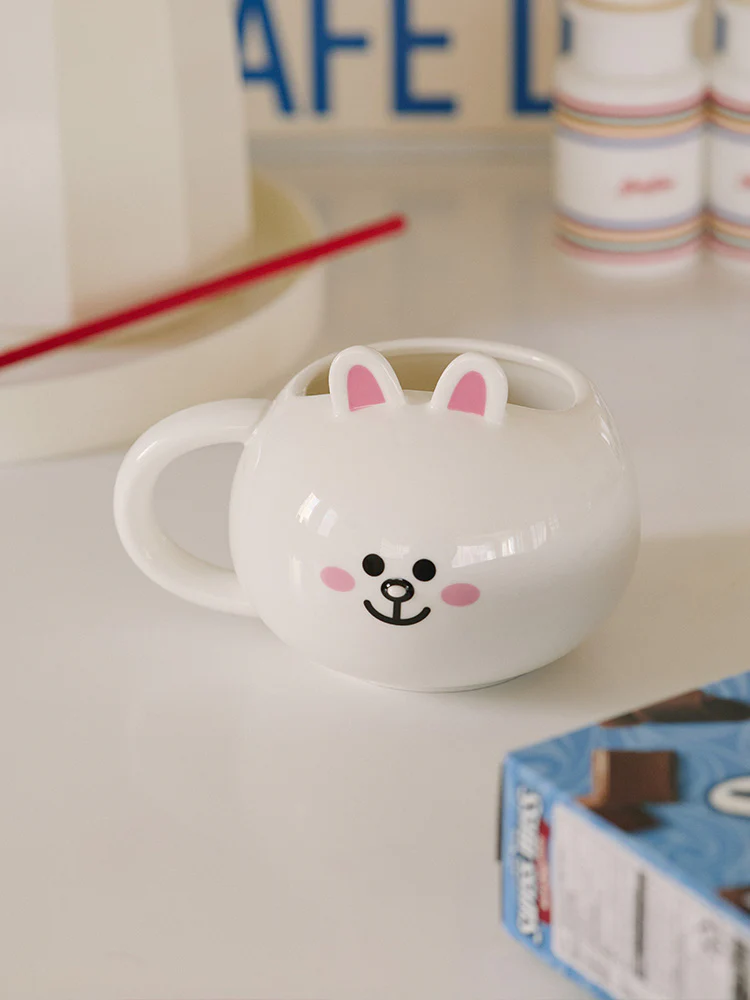 LINE FRIENDS HUG BROWN 3 Sculpted Mug - Image 8