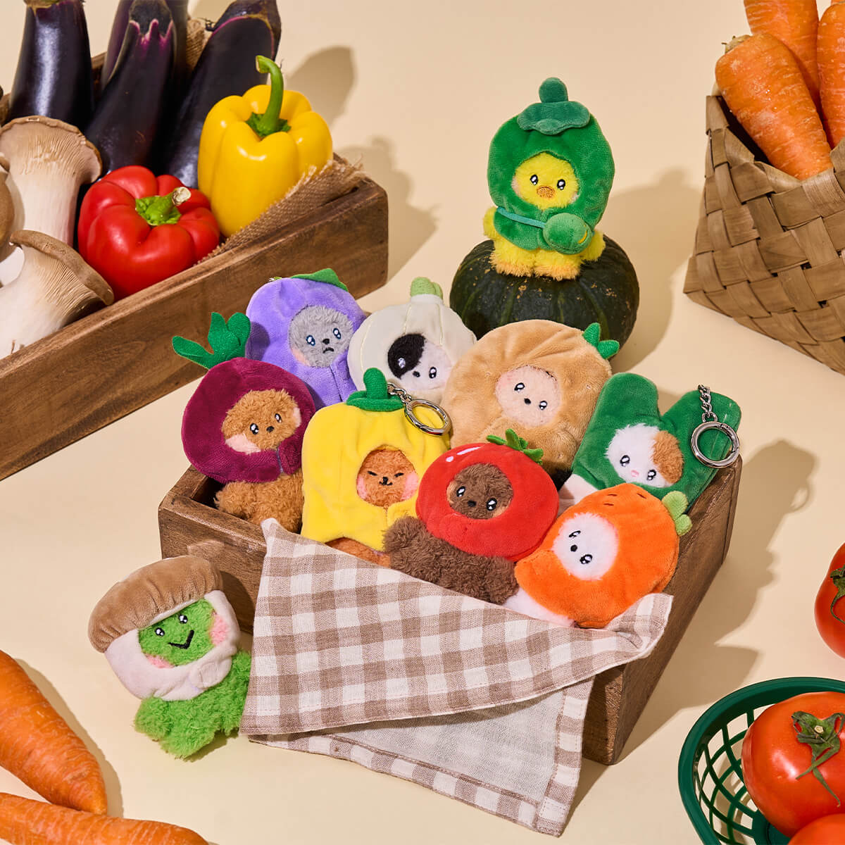 LINE FRIENDS minini Farm Plush Keyring - Image 2