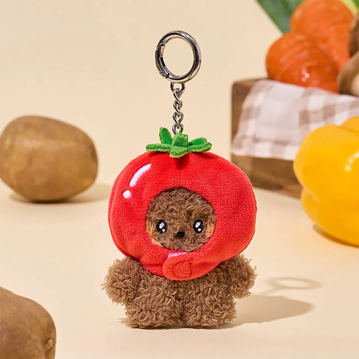 LINE FRIENDS minini Farm Plush Keyring - Image 3