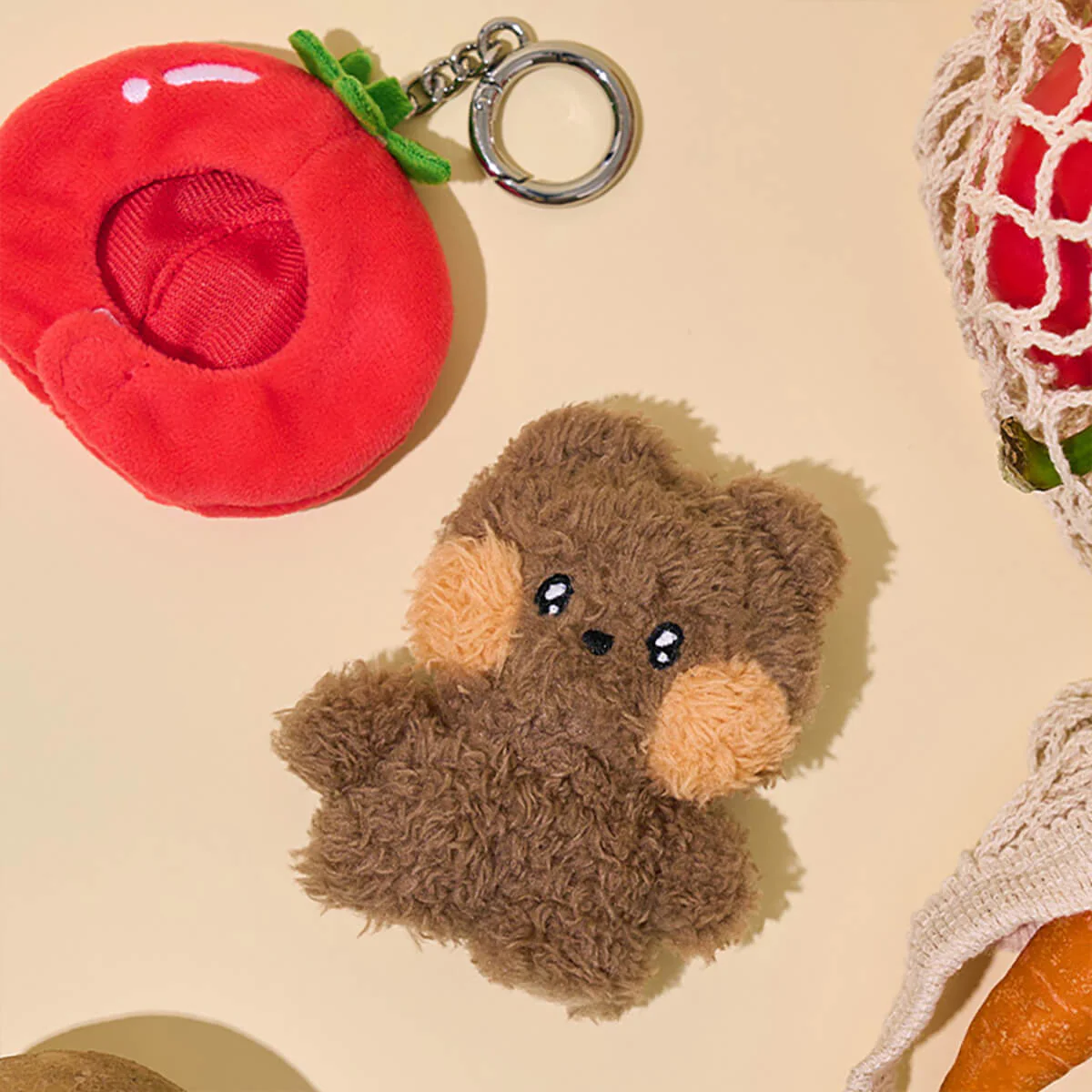 LINE FRIENDS minini Farm Plush Keyring - Image 5