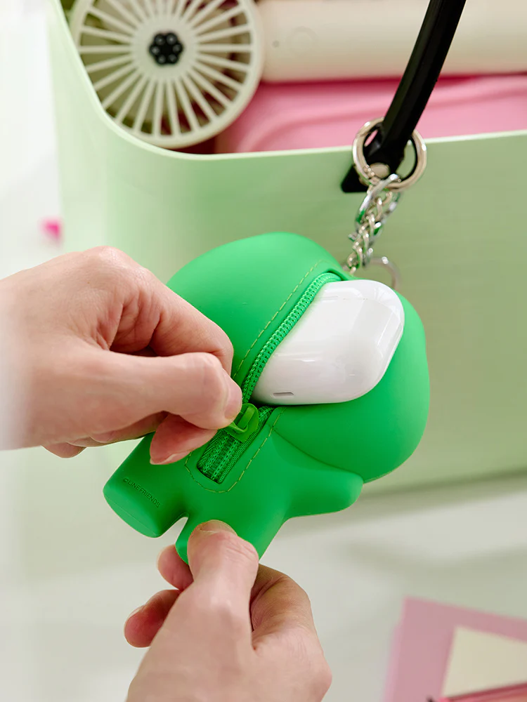 LINE FRIENDS minini STAY WITH lenini Silicone Keyring Pouch - Image 6
