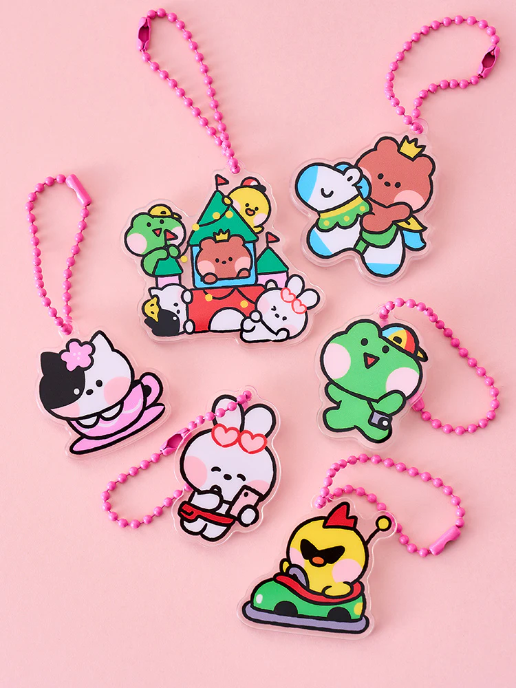 LINE FRIENDS minini Theme Park Acrylic Random Keyring - Image 3