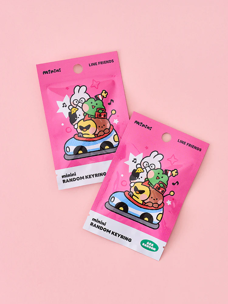 LINE FRIENDS minini Theme Park Acrylic Random Keyring - Image 4