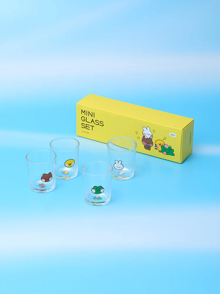LINE FRIENDS minini World SOJU Shot Glass Set (4pc) - Image 2