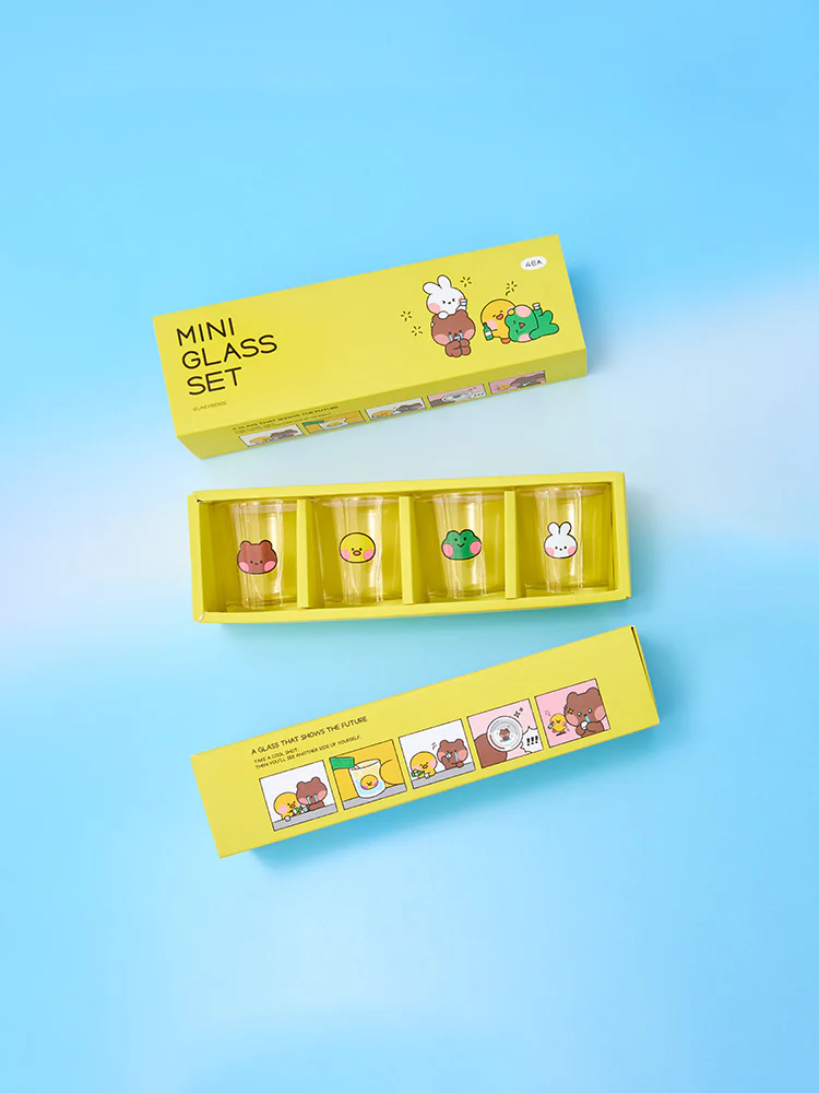 LINE FRIENDS minini World SOJU Shot Glass Set (4pc) - Image 7