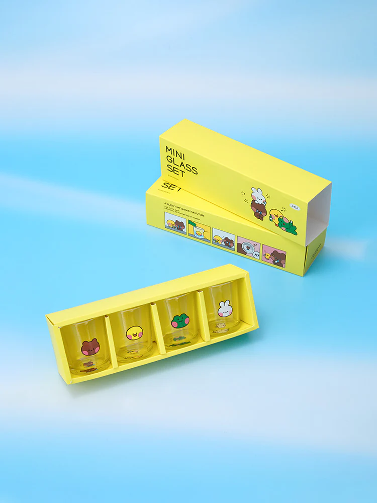 LINE FRIENDS minini World SOJU Shot Glass Set (4pc) - Image 8