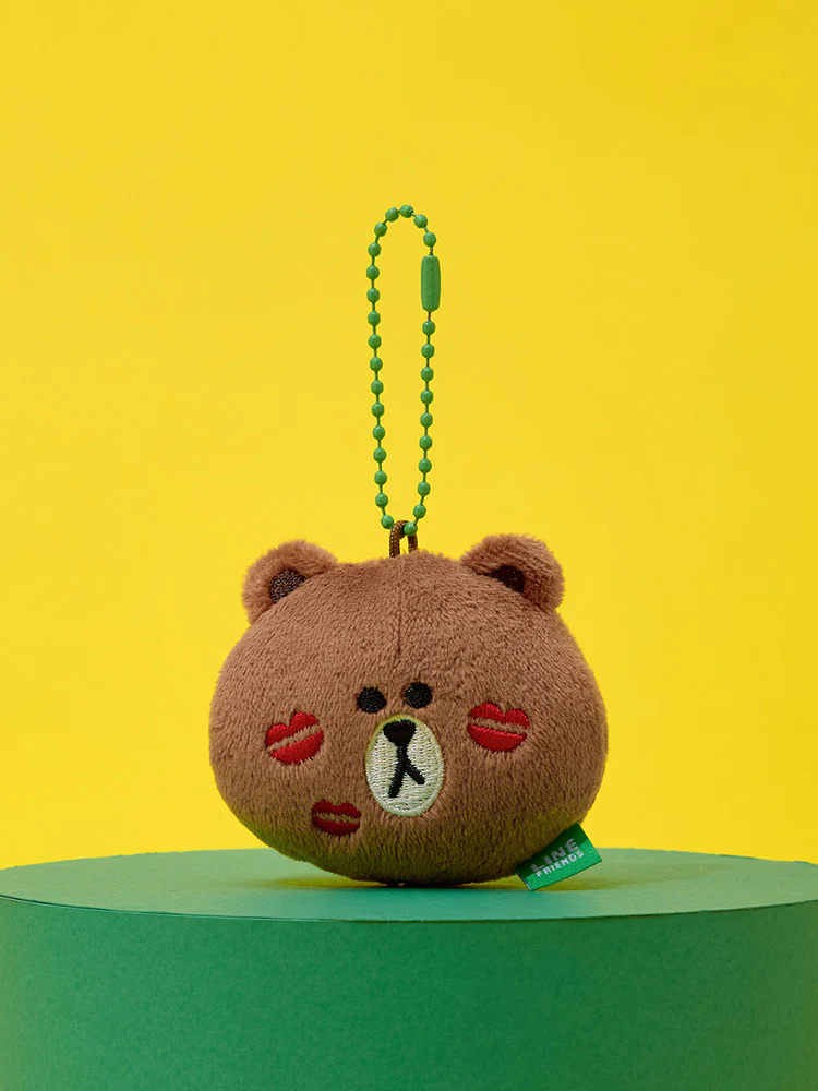 LINE FRIENDS Original Plush Face Keyring - Image 2