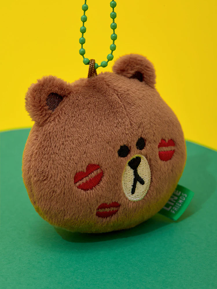 LINE FRIENDS Original Plush Face Keyring - Image 4