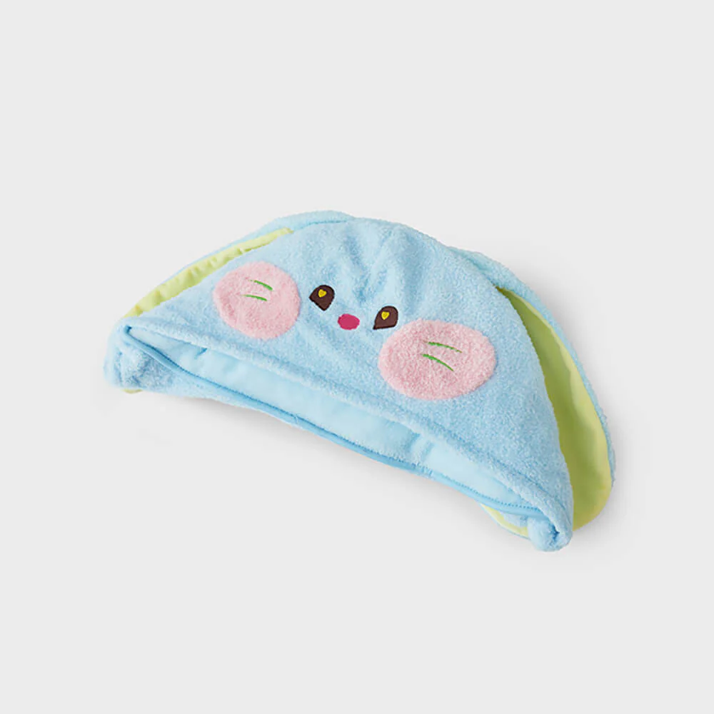 NewJeans bunini Hooded Blanket (Blue) - Image 3