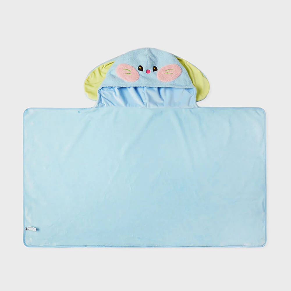 NewJeans bunini Hooded Blanket (Blue) - Image 4