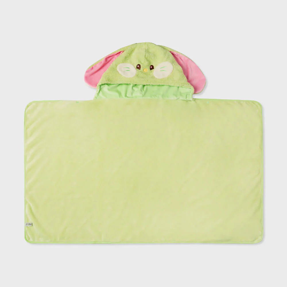 NewJeans bunini Hooded Blanket (Green) - Image 4