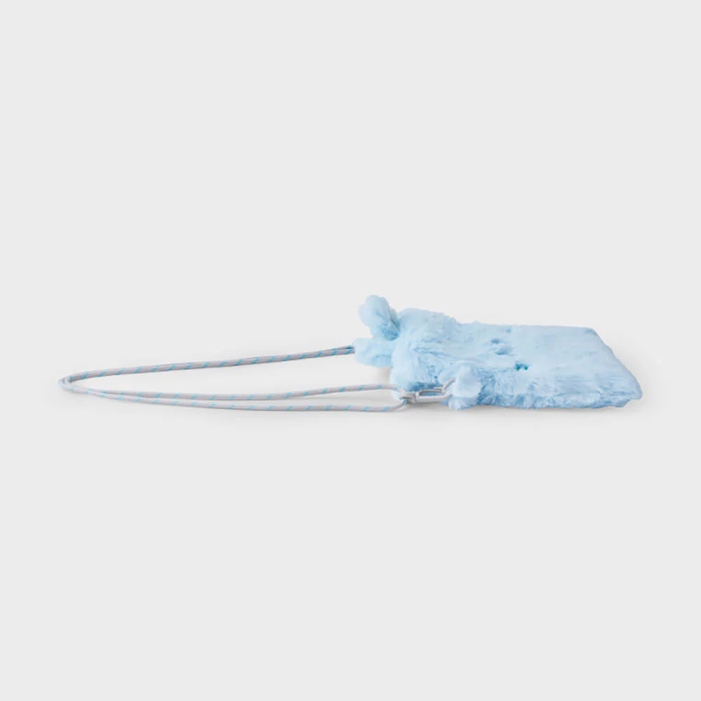 NewJeans bunini Plush Crossbody Mini Bag (Blue) - Image 5
