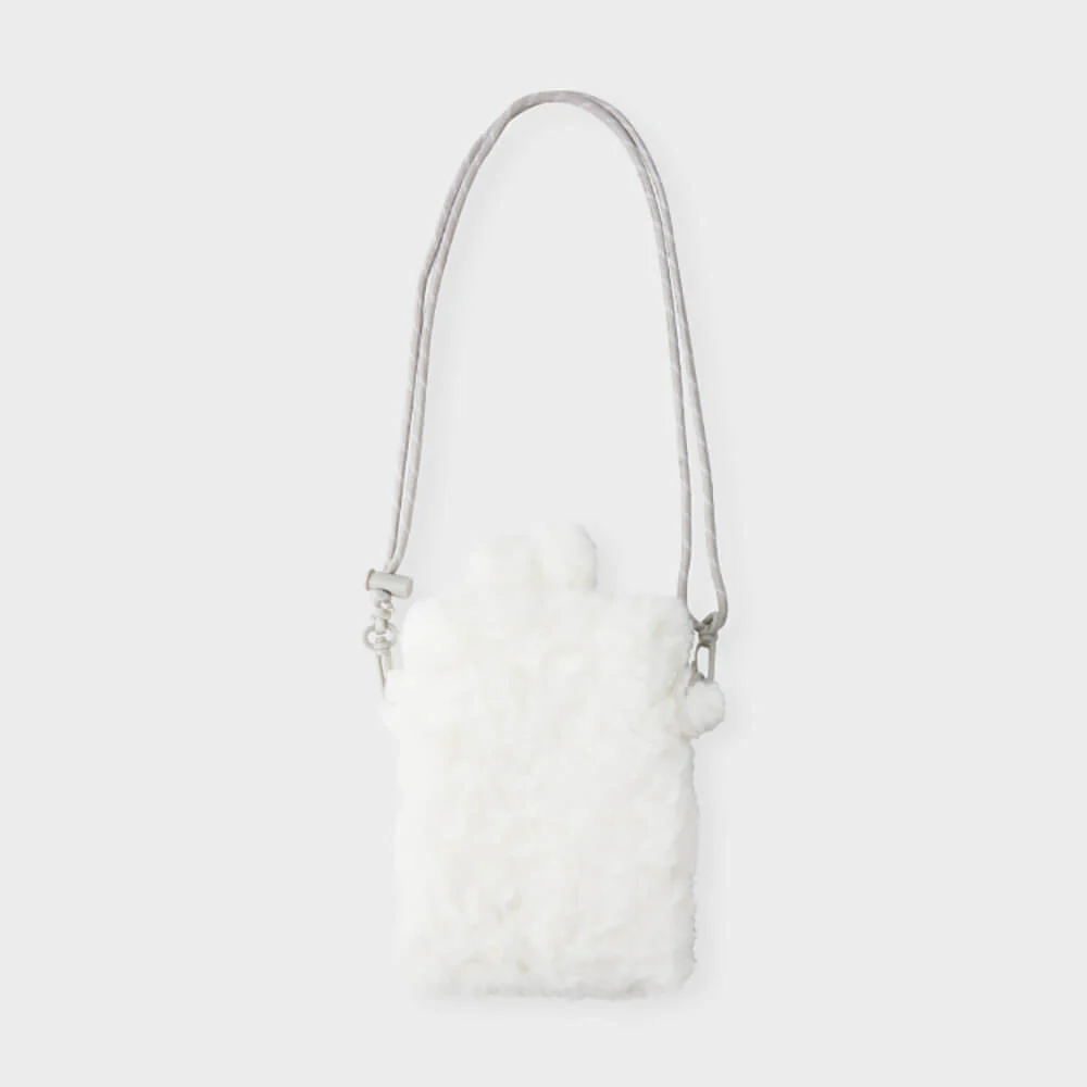 NewJeans bunini Plush Crossbody Mini Bag (White) - Image 3