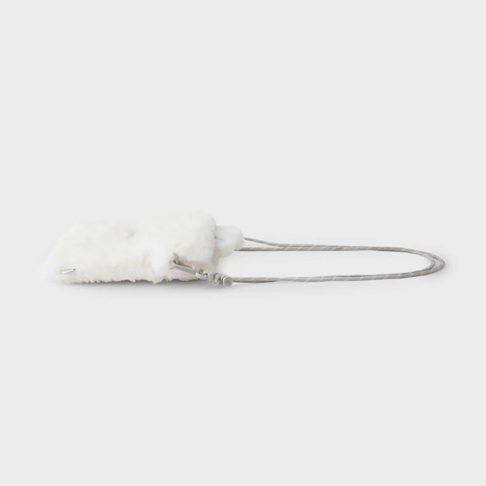 NewJeans bunini Plush Crossbody Mini Bag (White) - Image 4