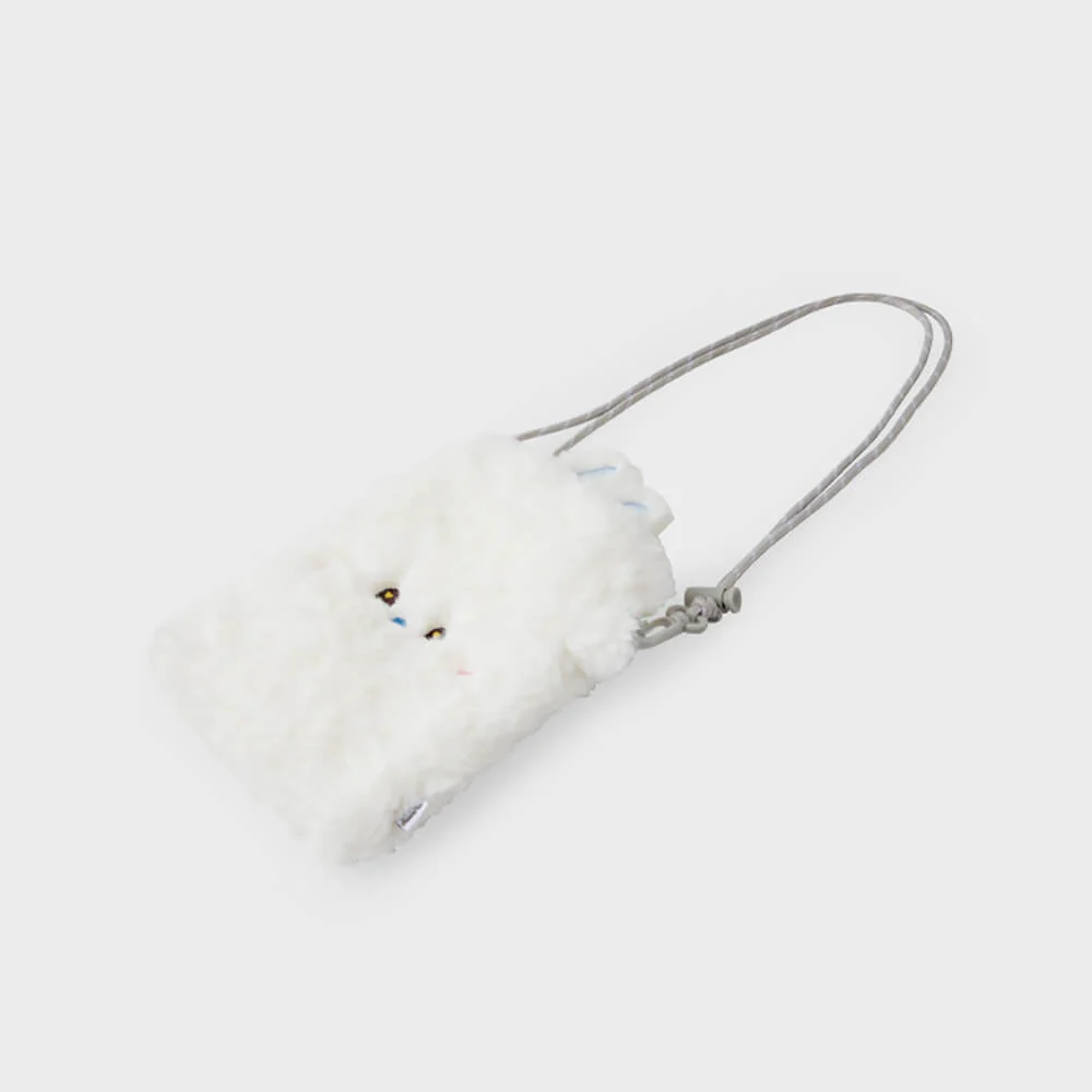 NewJeans bunini Plush Crossbody Mini Bag (White) - Image 8