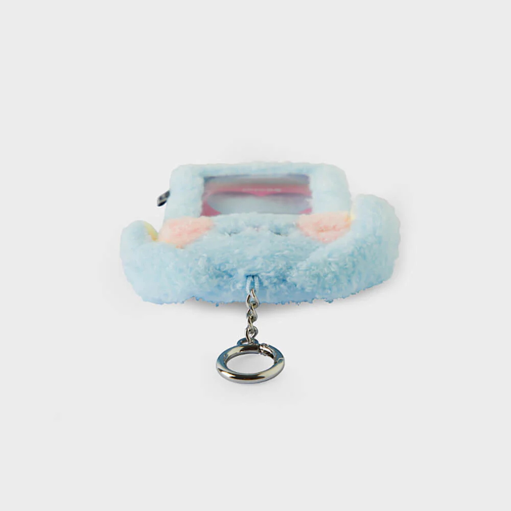 NewJeans bunini Plush Photo Card Holder Keyring (Blue) - Image 5