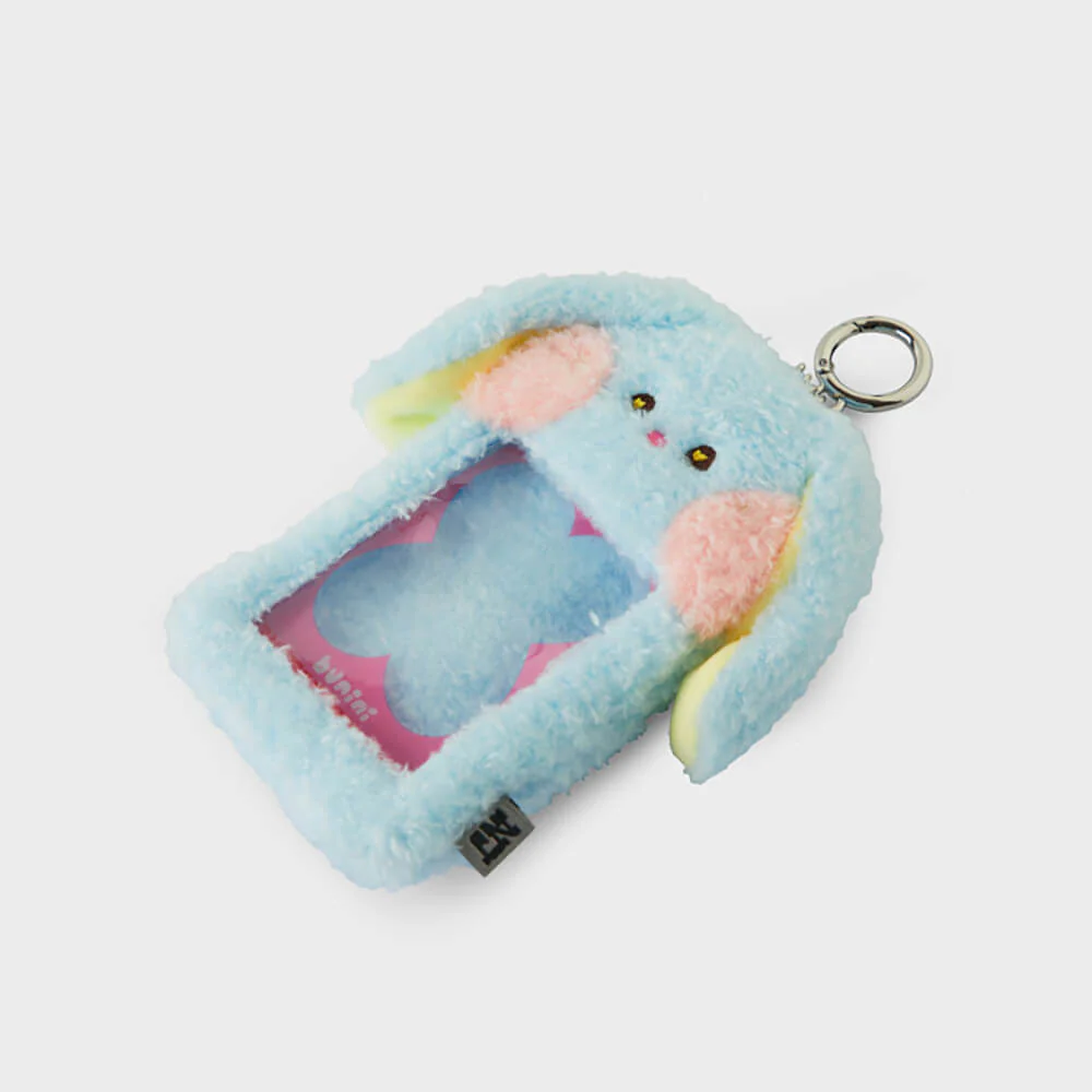 NewJeans bunini Plush Photo Card Holder Keyring (Blue) - Image 6