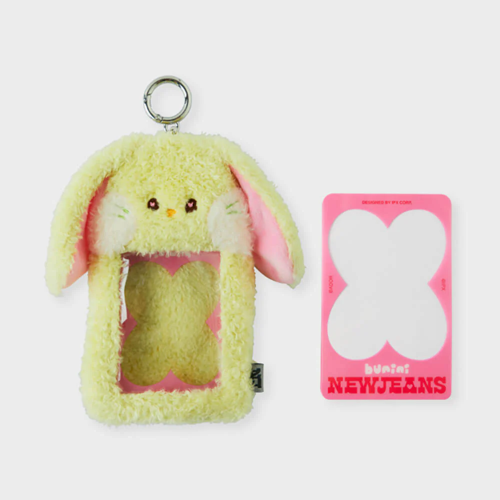 NewJeans bunini Plush Photo Card Holder Keyring (Green) - Image 7