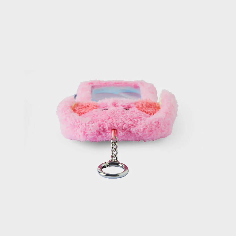 NewJeans bunini Plush Photo Card Holder Keyring (Pink) - Image 4