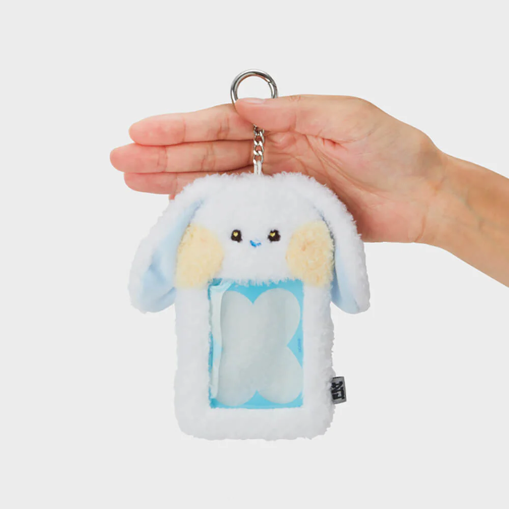 NewJeans bunini Plush Photo Card Holder Keyring (White) - Image 2