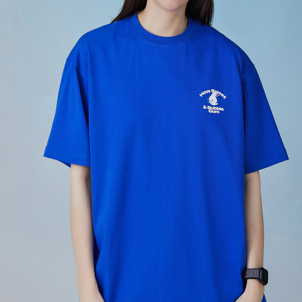 NewJeans How Sweet T-Shirt Blue (BUNNIES) - Image 4