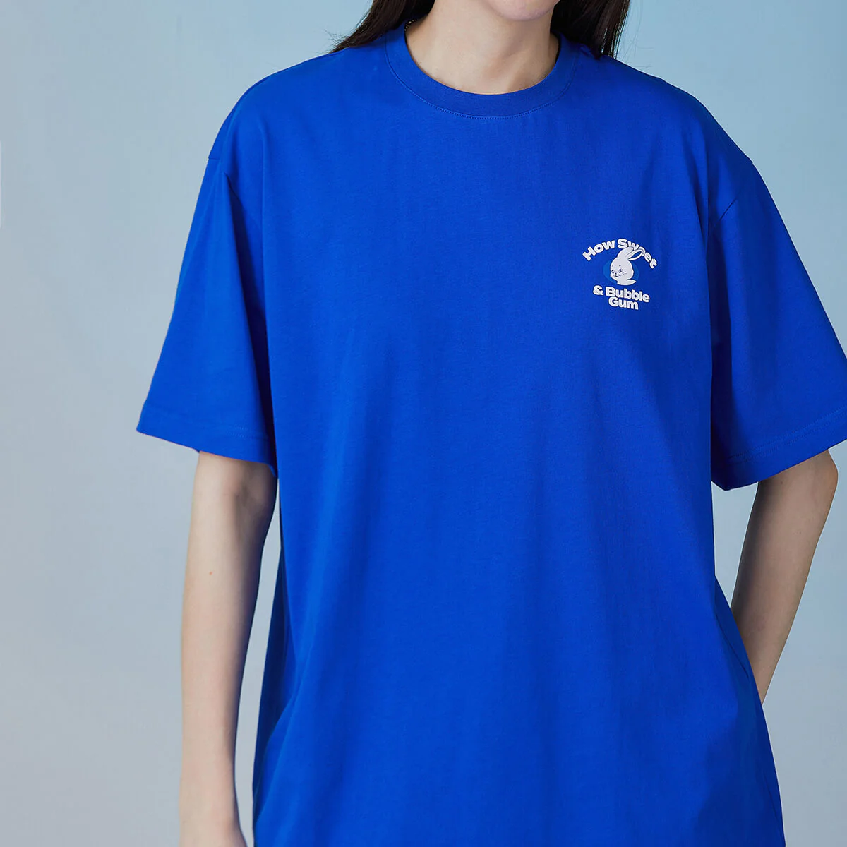 NewJeans How Sweet T-Shirt Blue (BUNNIES) - Image 5