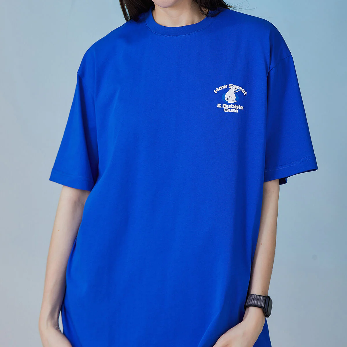 NewJeans How Sweet T-Shirt Blue (BUNNIES) - Image 6